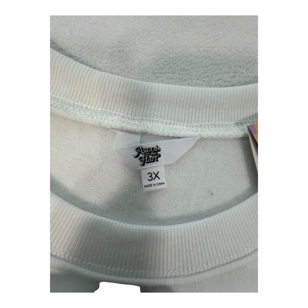 Ascot + Hart White Graphic Sweatshirt 1986 SoCal Speedway Racing Checkered 3X - Picture 6 of 14